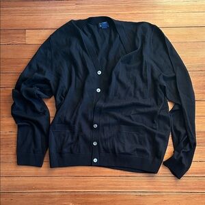 Brooks Brothers Black Men's Cardigan Sweater